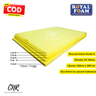 Busa Royal Foam D16 Yellow/Green Busa Lembaran Ukuran Surpet Karpet BuluIsi Busa Kuning Buat Matras