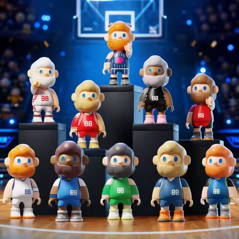 Farmer Bob Blind Box Basketball Superstars Series Building Blocks Magnetic Refrigerator Magnet Colle
