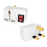 3 Pin Universal Travel Plug Adaptor With Neon &amp; Switch [Copper]