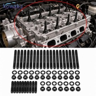 [vsrhkq] Cylinder Head Stud Bolt Kit Iron 12 Point Nut Complete Engine Fastener for Chevy LS1 LS6 L9