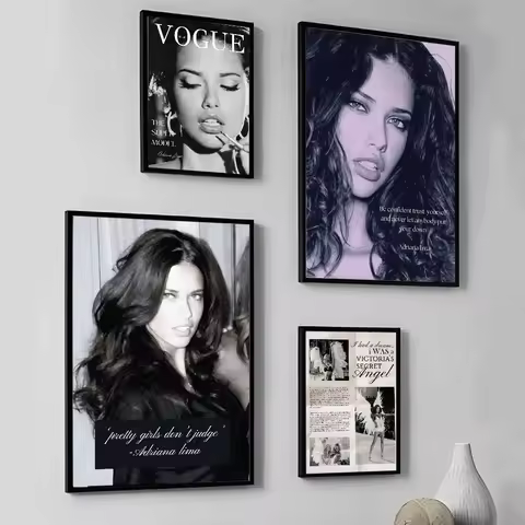 Victoria Supermodels Adriana Secret Lima Poster Wall Art Home Decor Room Decor Canvas Painting Livin