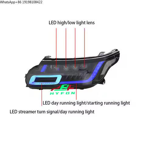 For Land Rover Range Rover Sport 2014-2017 Upgrade L494 Four Eyes Lens Matrix LED Headlight Streamli