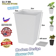 Square Flower Pot FBL2453 (25cm width x 25cm length x 35cm height) / Modern Design Flower Pot / Pasu