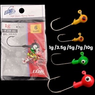 EXORI EJH-01/ EJH01 1gram/3.5gram/ 5gram/ 7gram/10 gram fishing soft plastic jig head SP JIGHEAD