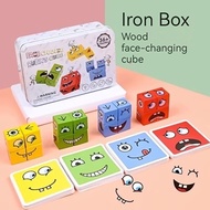 New Face Cube Game Rubik Emoji Face Game Face Change 80pcs Block Game Face Change Face Game