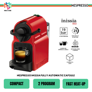 Nespresso C40-ME-RE-NE Inissia Fully Automatic Capsule Espresso Coffee Pod Machine (Ruby Red) - C40MERENE