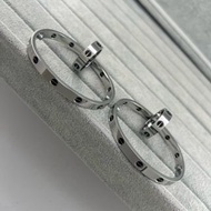Cartier ring卡地亞outlet戒指 黑鑽情侶戒指 對戒 手鐲