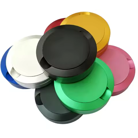 Zyn Metal Can 72MM Container Storage Tin Snus Cans Aluminum Black Color 3 Layers Snuffbox CNC Metal 