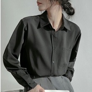 [24H SHIP] Blouse Women Long Sleeve Plus Size Casual Plain Fashion  Shirts  Kemeja Perempuan Tops