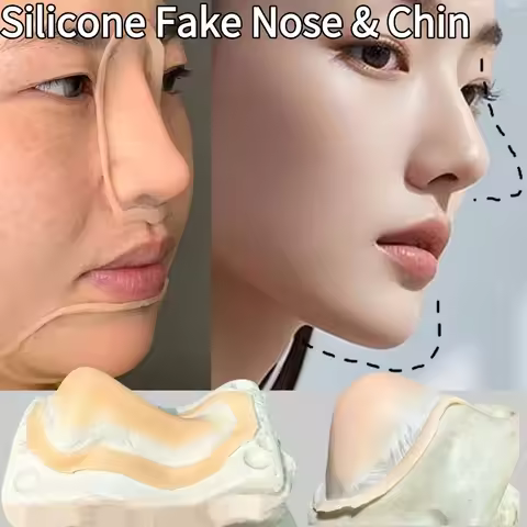 Professional Special Effects Makeup Tool Silicone Gel Fake Nose & Chin Makeup Kit ForCosplay Masquer