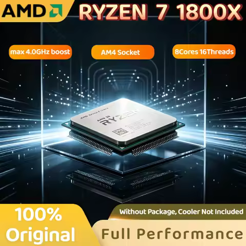 AMD R7 1800X Ryzen 7 1800X CPU 3.6 4.0GHz 95W 8 Core 16 Thread AM4 Desktop Gaming Processor Loose Pi