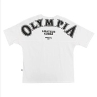 OLYMPIA Printed Men T Shirt Cotton Gym Sports Tops Short Sleeve Running Shirt Workout Training Tees