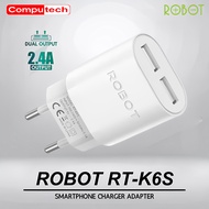 HP Robot Charger Adapter RT-K6S 12W Dual Output 2.4A Fast Charging Smartphone Adapter Head - RTK6S