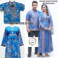 ORI Couple Sarimbit Gamis KD Melati Biru. Couple Family Lebaran KD Melati Biru Murah. Sarimbit Kelua