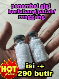 PENAMBAL GIGI ISI (- +) 290 BUTIR tambal gigi palsu temptooth gigi palsu sementara