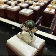 Cincin rhodiun mutiara Laut hitam original Lombok