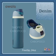 Owala FreeSip Insulated Stainless Steel Water Bottle, Denim 32oz Blue/Teal