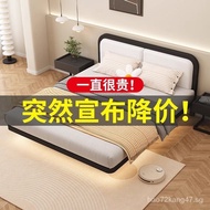 Iron Bed Internet Celebrity Suspended Bed Household Thickening Tatami Steel Frame Bed Soft Double Bed for Rental Room Iron Bed