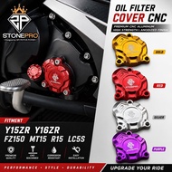 Y15ZR Y16ZR FZ150 MT15 R15 LC135-5S STONEPRO MINYAK OIL FILTER COVER ALLOY YAMAHA CAP ENGINE