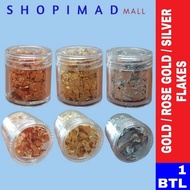 EDIBLE GOLD FLAKES | ROSE GOLD FLAKES | SILVER FLAKES | CAKE DECO