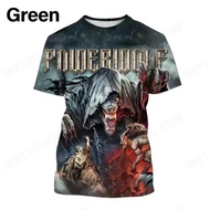 Heavy Metal Powerwolf Band 3D Print Tshirt Men Fashion Short Sleeve T-shirt Plus Size  Hip Hop Tops 