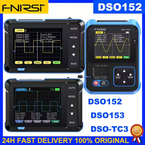 FNIRSI DSO152 DSO153 DSO-TC3 Mini Handheld Digital Oscilloscope 2.5MSa/s 200KHz Analog Bandwidth Sup