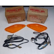 Front Turn Signal Set Sonic 2000 Sonic125 Old Model Left + Right Orange Cover Code 40621-053-0l Left