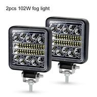 Lupuauto 2PCS 4inch 102W Led Bar Spotlights Round Car Headlights Fog Lamp Mini Driving Light Fog Lig