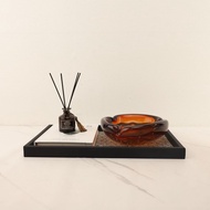 GX1K Nordic Minimalist Glass Fruit Tray Storage Tray Ornaments Model Room Bedroom Living Room Entran