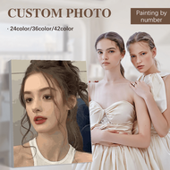 [Customized] 1pc Painting By Number Customized Photo Drawing On Canvas Handpainted Gift Diy Picture 