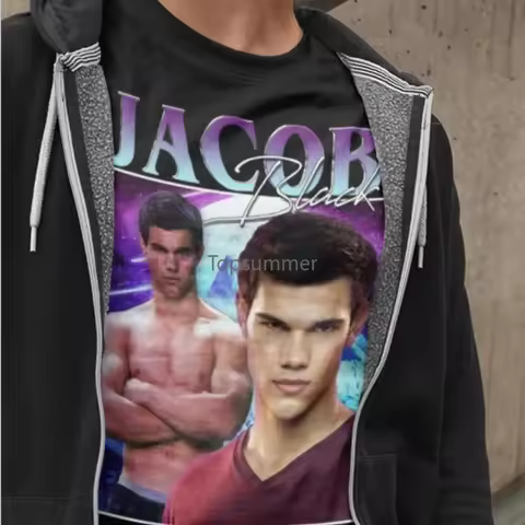 Jacob Black. Taylor Lautner Twilight Series Rap Hip Hop 90S Retro Vintage T Shirt Heavyweight T Shir