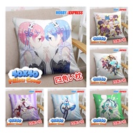 Pillow Cover Anime Throw Pillow Case Hobby Express 40x40cm Couch Pillow Sheet Protector Square Sofa Pillow Cushion Cover FBZ024-FBZ038