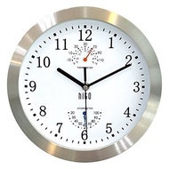 HITO Silent Non-ticking Wall Clock- Metal Frame Glass Cover， 10 inches