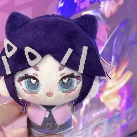 Valorant Clove Anime Cosplay Printing Nunu Cotton Padding 10CM Plush Pendant Backpack Keychain Gift