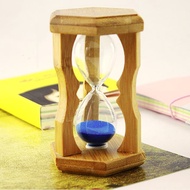 KAYU 10 Minute Wooden Hourglass Vintage Sand Clock Hour Glass Hexagon 523-214