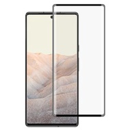 全城熱賣 - 適用於 谷歌 Pixel 6 Pro 邊膠 3D曲面全屏鋼化玻璃膜（黑色）