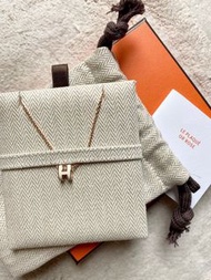 Hermes mini pop H necklace 白玫瑰金