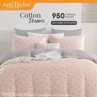 Ann Taylor Cotton Dreams Fitted Bedsheet Set - 950TC | 100% Combed Cotton Sateen | Breathable