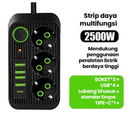 3 Plug 4 USB 1 USB Type C Socket 2 Meter Cable 3 Hole Electrical Plug