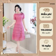 Mduxuongmay Lady's Dress K32-D2-4 MDU4162 Soft Korean Silk Material from MDU