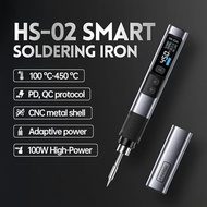 HS-02 Adjustable Tempeure Soldering Iron DC 20V 100-450℃ Welding Solder Rework Station PD 100W Porta