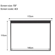 72 INCH MOTORIZED SCREEN READY STOCK
