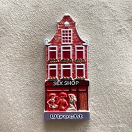 Dutch Capital Amsterdam Street View Building Tourism Magnetic Refrigerator Stickers Collection Decor