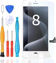 LL TRADER For iPhone 8 LCD 4.7" FHD Replacement 3D Touch Digitizer Kit White (For Models A1863, A190