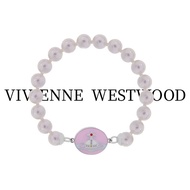 Vivienne Westwood Empress Dowager Bracelet Vintage Enamel Pearl Bracelet in Pink