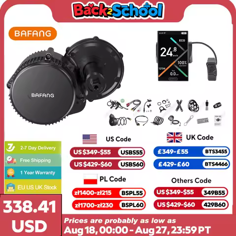 Bafang CAN 48V 500W Mid Drive Motor Kit 48V BBS02 BBS02B Electric Bicycle Conversion Kits 8fun EBike