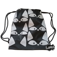 Paint Mesh Bag Kitty Drawstring Bag/