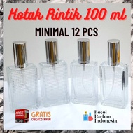 100 ML GLASS SPRAY EMPTY PERFUME BOTTLE (100 ML RINTIK BOX)