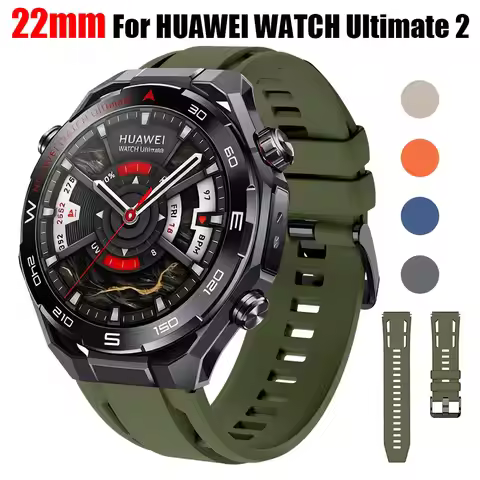 Universal 22mm Sports Silicone Strap For Huawei Watch Ultimate 2 Watch Band For Huawei Watch 5 4/GT 