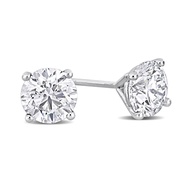 Lab-Grown Diamond Stud Earrings With Unique laser engraved Diamond ID, Set In Platinum, White Gold o